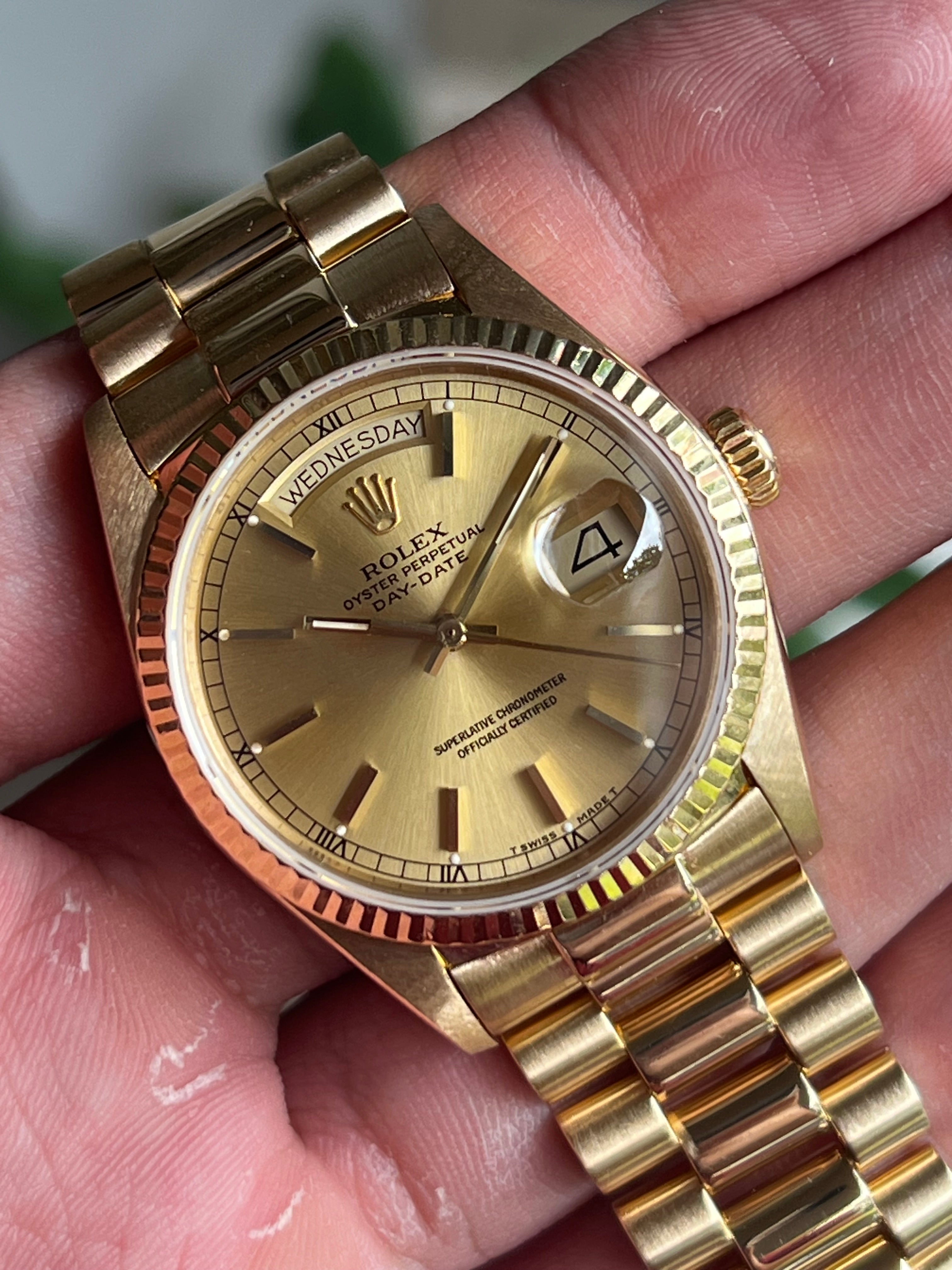 Rolex 18038 President Day Date Yellow Gold