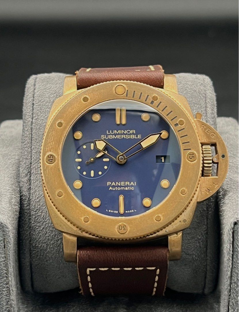 PAM00671 Panerai Luminor Submersible 1950 Automatic Bronzo blue Full Set Mint Like New Limited Edition 1000 pieces