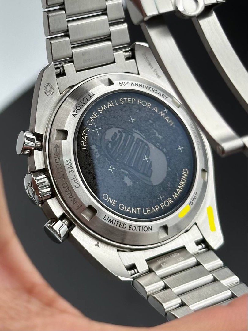 2021 Omega Speedmaster Professional Moonwatch Apollo 11 50th Anniversary Ref. 310.20.42.50.01.001 Moonshine Gold Two Tone 2021 Full Set Like New