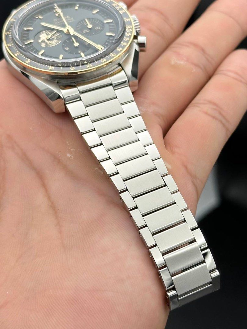 2021 Omega Speedmaster Professional Moonwatch Apollo 11 50th Anniversary Ref. 310.20.42.50.01.001 Moonshine Gold Two Tone 2021 Full Set Like New