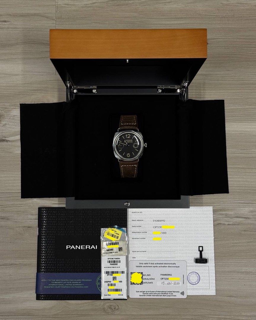 Panerai PAM00992 Radiomir 8 Days Otto Giorni 45mm 2021 FULL SET Like New PAM992