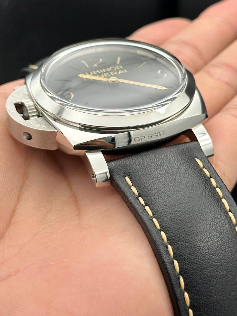 PAM00557 Destro Lefty 1950 Luminor 3 Days Manual Winding Full Set Acrylic Plexiglass Crystal