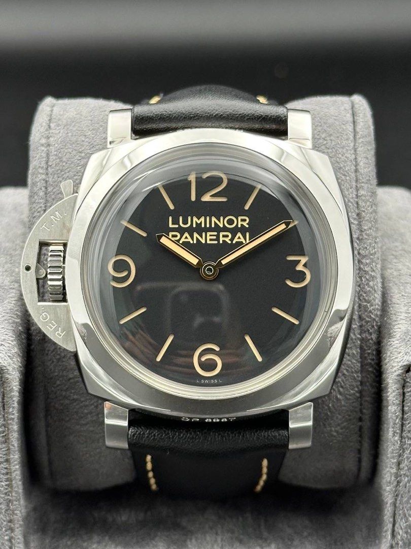 PAM00557 Destro Lefty 1950 Luminor 3 Days Manual Winding Full Set Acrylic Plexiglass Crystal