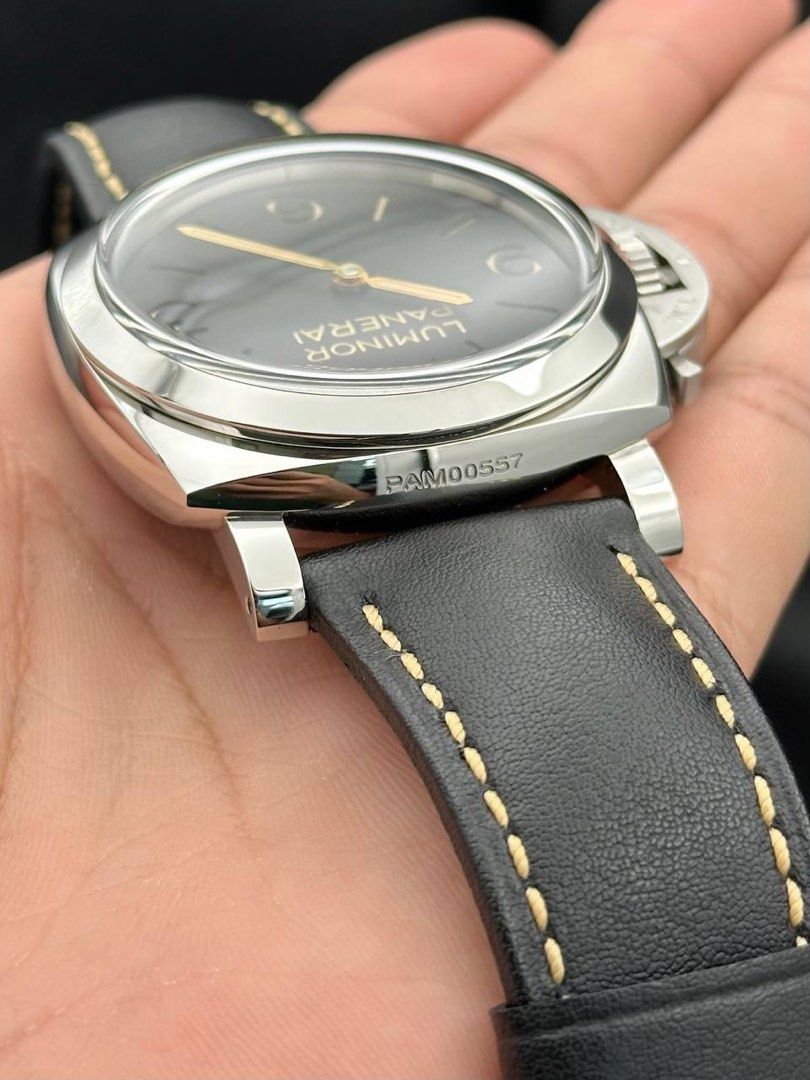 PAM00557 Destro Lefty 1950 Luminor 3 Days Manual Winding Full Set Acrylic Plexiglass Crystal