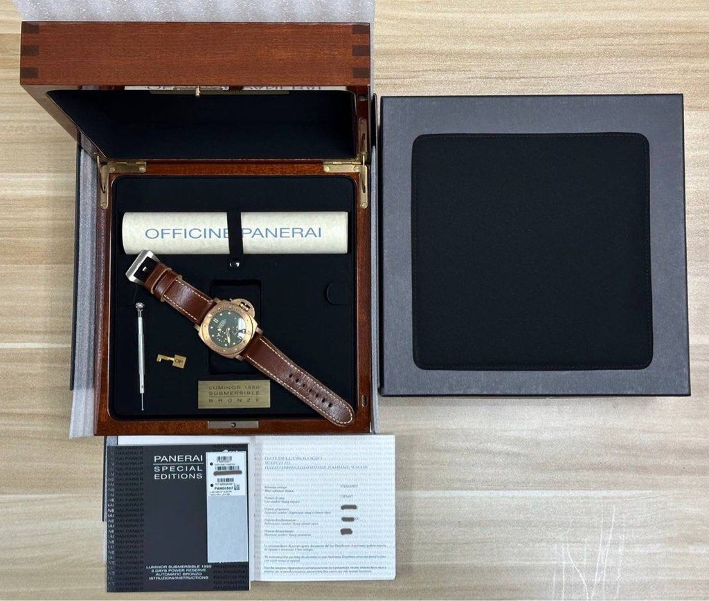 Panerai PAM00507 Bronzo Luminor Submersible 1950 47mm 3 Days Power Reserve Limited Edition FULL SET Mint Condition Pam 507