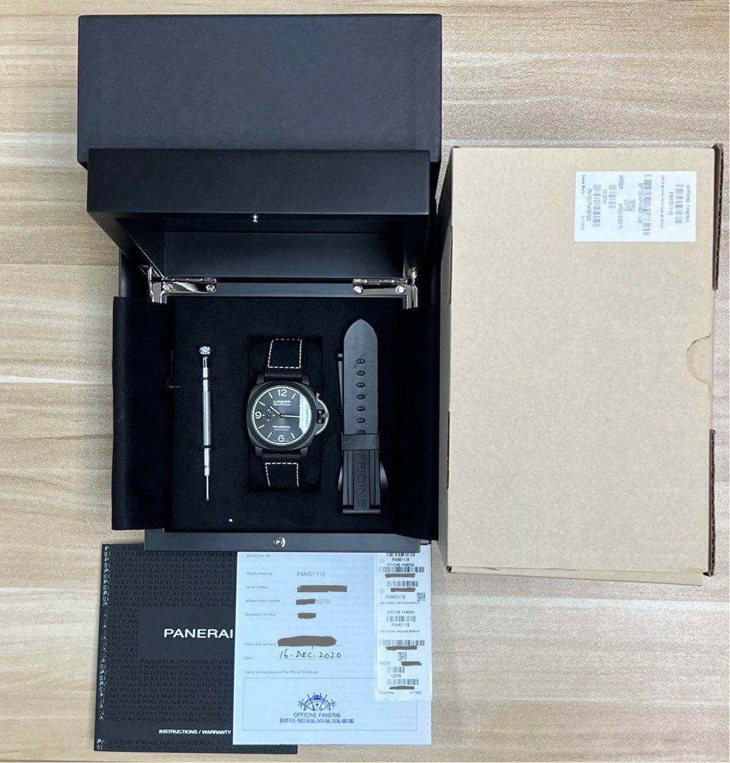 PAM01118 44mm Panerai Luminor Carbotech Full Lume Limited Edition 270 pieces