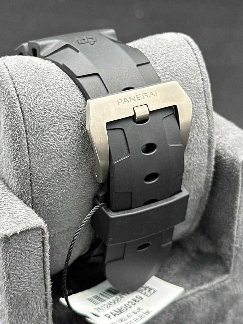 PAM00389 Luminor Submersible Titanium Amagnetic 1950 3 Days Automatic Ceramic Bezel Full Set New Old Stock