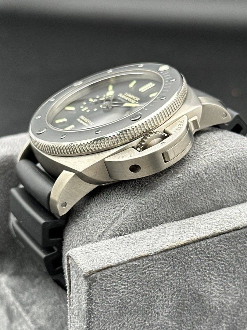 PAM00389 Luminor Submersible Titanium Amagnetic 1950 3 Days Automatic Ceramic Bezel Full Set New Old Stock