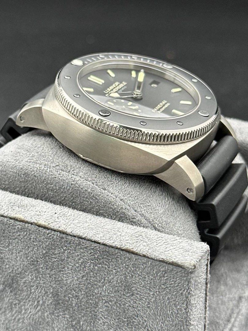 PAM00389 Luminor Submersible Titanium Amagnetic 1950 3 Days Automatic Ceramic Bezel Full Set New Old Stock
