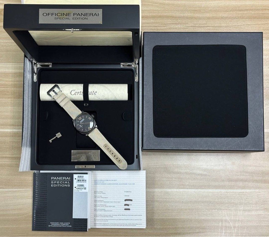 47mm PAM00532 Panerai Black DLC Radiomir 1940 3 Days Manual Wind Limited Edition 500 pieces PAM 532