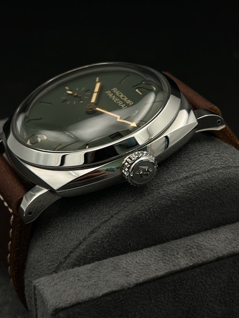 47mm PAM00736 Panerai Titanium Radiomir Green dial 1940 Cushion Case Sandwich dial Boutique exclusive special edition Full Set