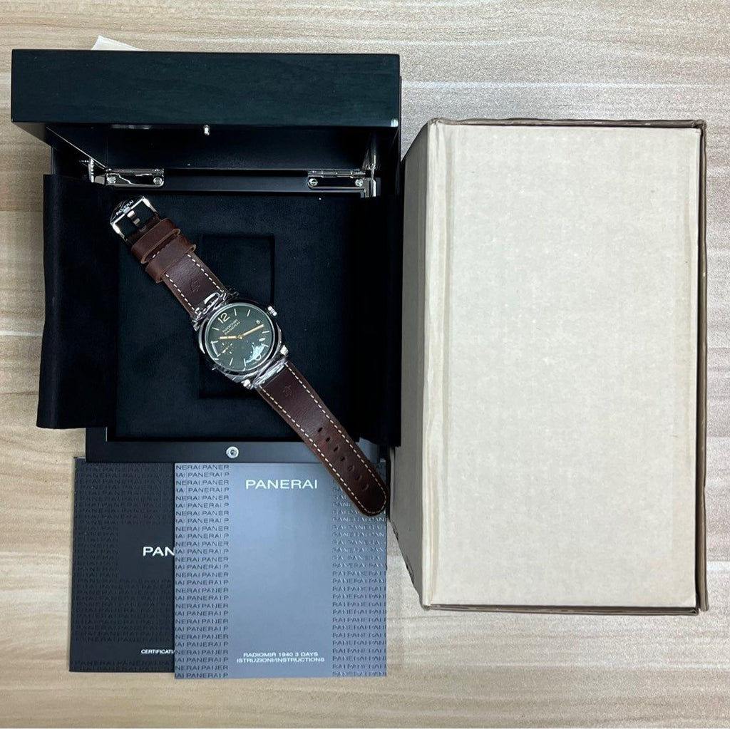 47mm PAM00736 Panerai Titanium Radiomir Green dial 1940 Cushion Case Sandwich dial Boutique exclusive special edition Full Set