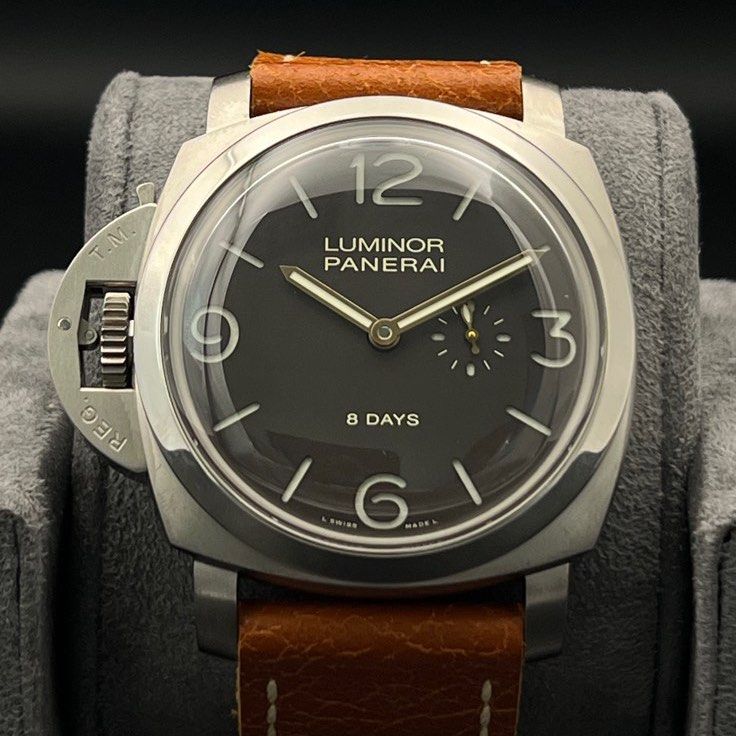 47mm PAM00368 Panerai Luminor Special Edition 1950 Fiddy Titanium Tobacco Brown dial Destro Lefty