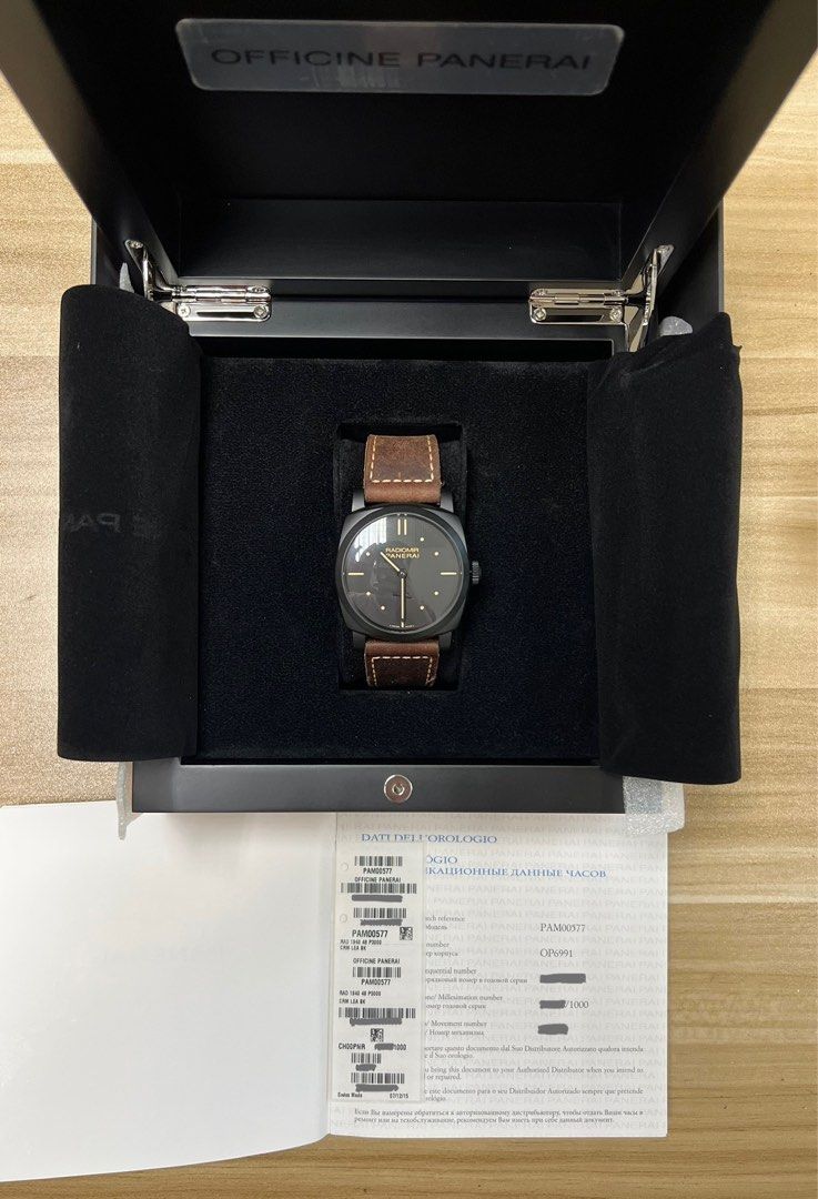 47mm PAM00577 Radiomir Acciaio SLC 3 Days Black Ceramica Ceramic Full Set 2016