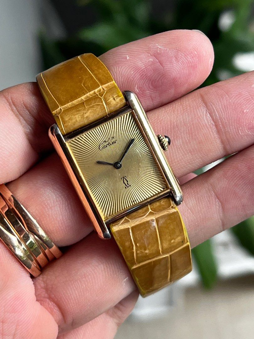 Cartier Must de Cartier Champagne Gold “sector” dial