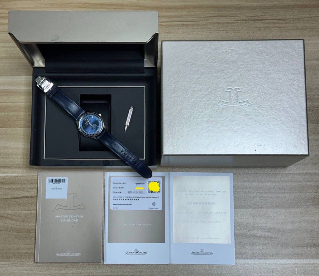 Jaeger LeCoultre Master Control Calendar Limited Edition 800 Pieces Blue Ref. Q4148480 FULL SET Like New JLC