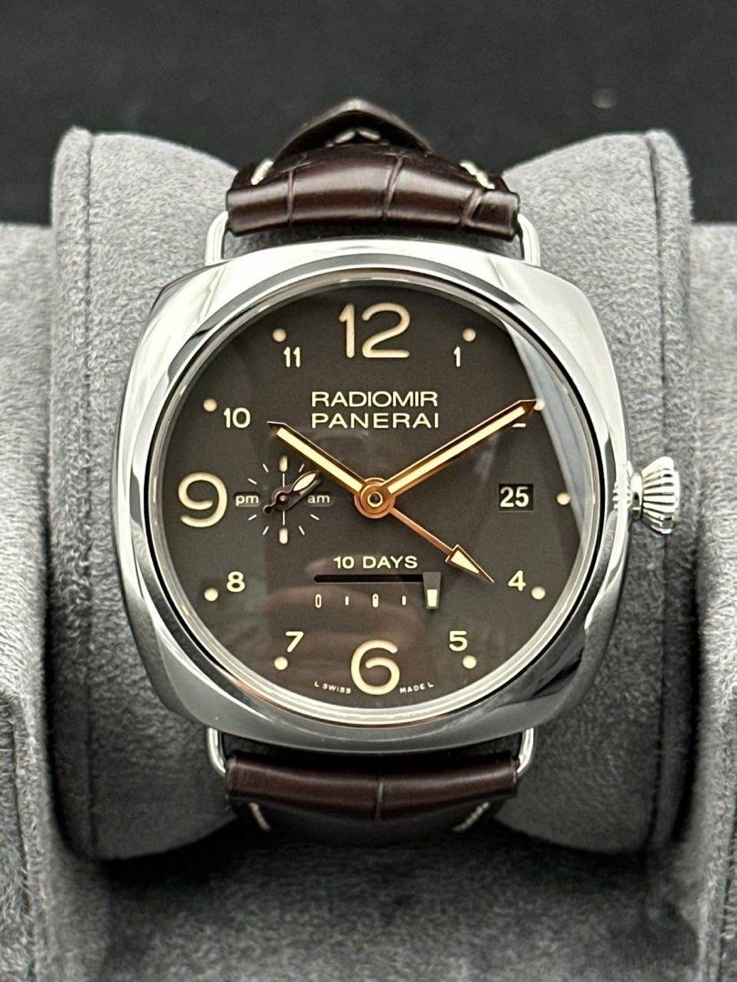 PAM00391 47mm Panerai Radiomir GMT Tobacco Brown Dial 7/300 Limited Boutique Edition Full set Like New