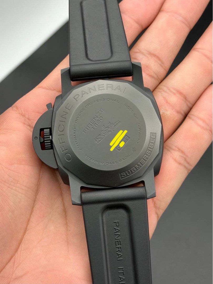 Panerai PAM00607 Luminor Submersible 1950 47mm Left-Handed Black Ceramic Ceramica Limited Edition 2014 FULL SET Like New Pam 607 Destro