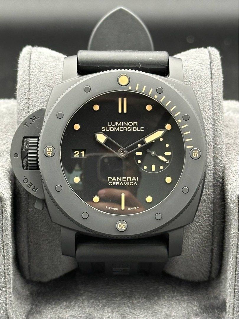 Panerai PAM00607 Luminor Submersible 1950 47mm Left-Handed Ceramica Limited Edition 2014 FULL SET Like New Pam 607 Destro