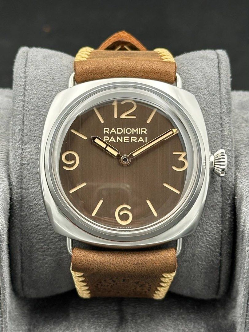 Panerai PAM01243 Radiomir Eilean 45mm Brown Teakwood Dial Limited Edition 2021 FULL SET Like New Pam 1243