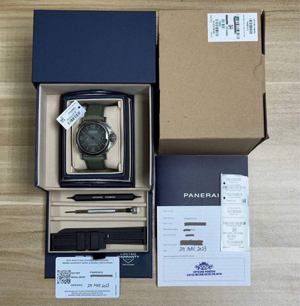 Panerai PAM01412 Luminor 1950 44mm Marina Navy SEALs Limited Edition 2023 FULL SET Unworn Pam 1412