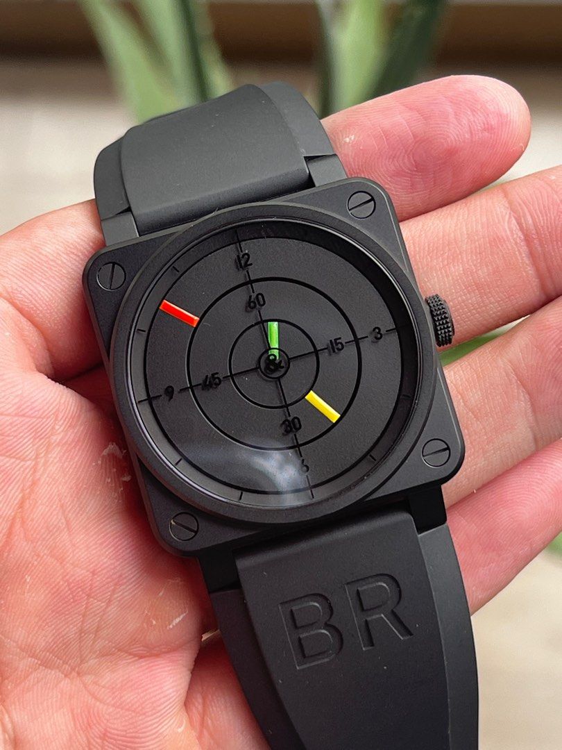 BR03-92 Radar Bell and Ross Black ceramic Pilot radar