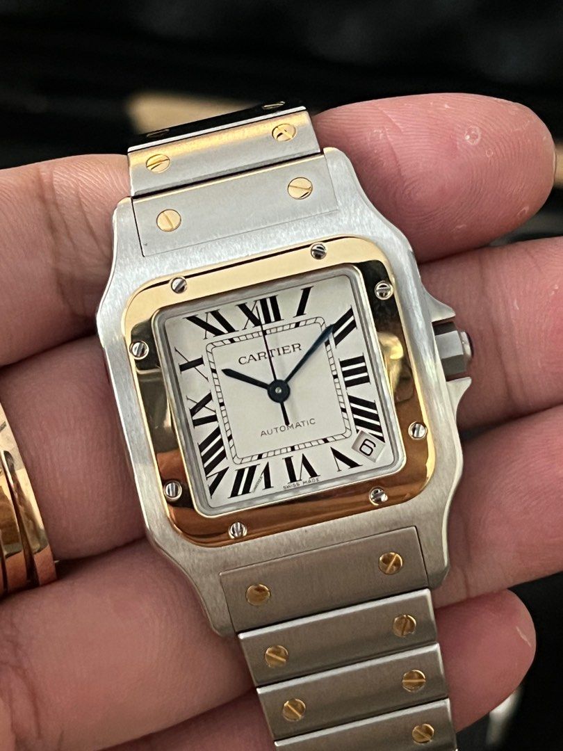 Cartier Santos Galbee XL 2823 Half Gold Two Tone