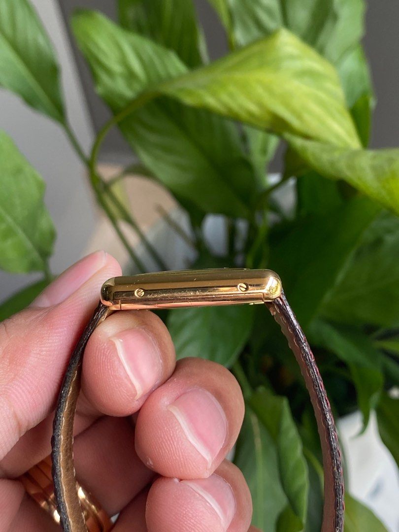 Manual Wind Cartier Tank Roman Onyx Black dial