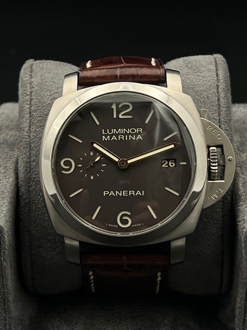 PAM00351 Panerai Luminor 1950 Titanium Tobacco dial automatic