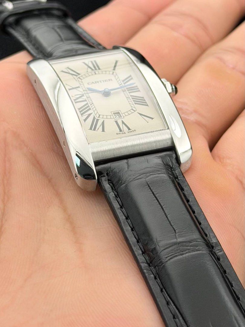 Cartier Tank Americaine Large ref. 1741 18k White Gold FULL SET MINT CONDITION W2603256