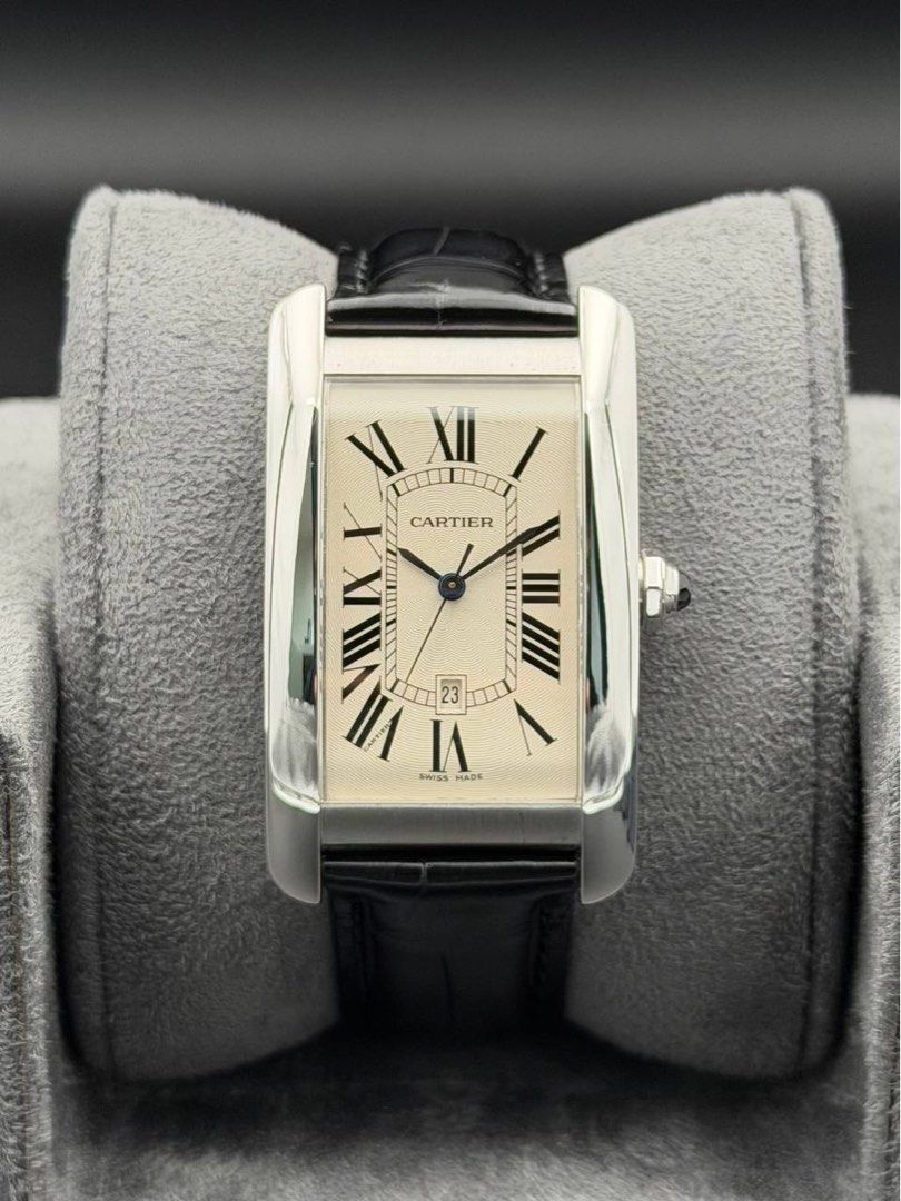 Cartier Tank Americaine Large ref. 1741 18k White Gold FULL SET MINT CONDITION W2603256