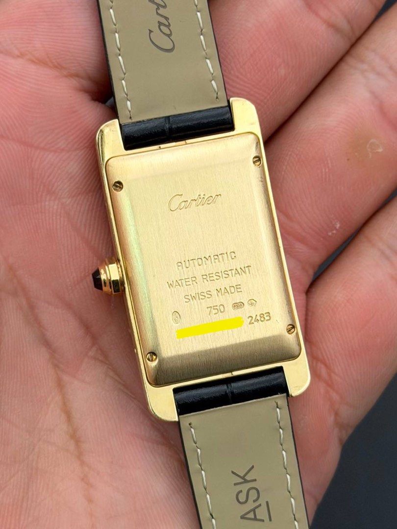 Cartier Tank Americaine Medium Automatic 18k Yellow Gold ref. 2483 FULL SET MINT CONDITION W2603556