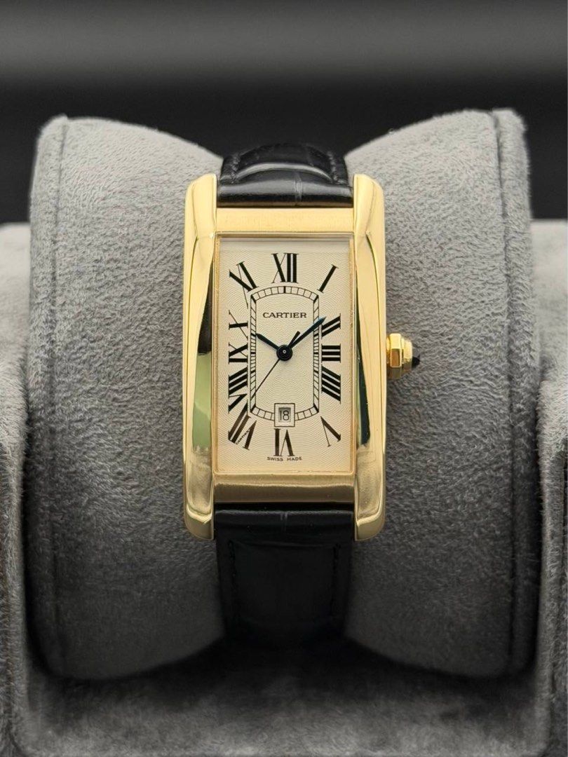 Cartier Tank Americaine Medium Automatic 18k Yellow Gold ref. 2483 FULL SET MINT CONDITION W2603556