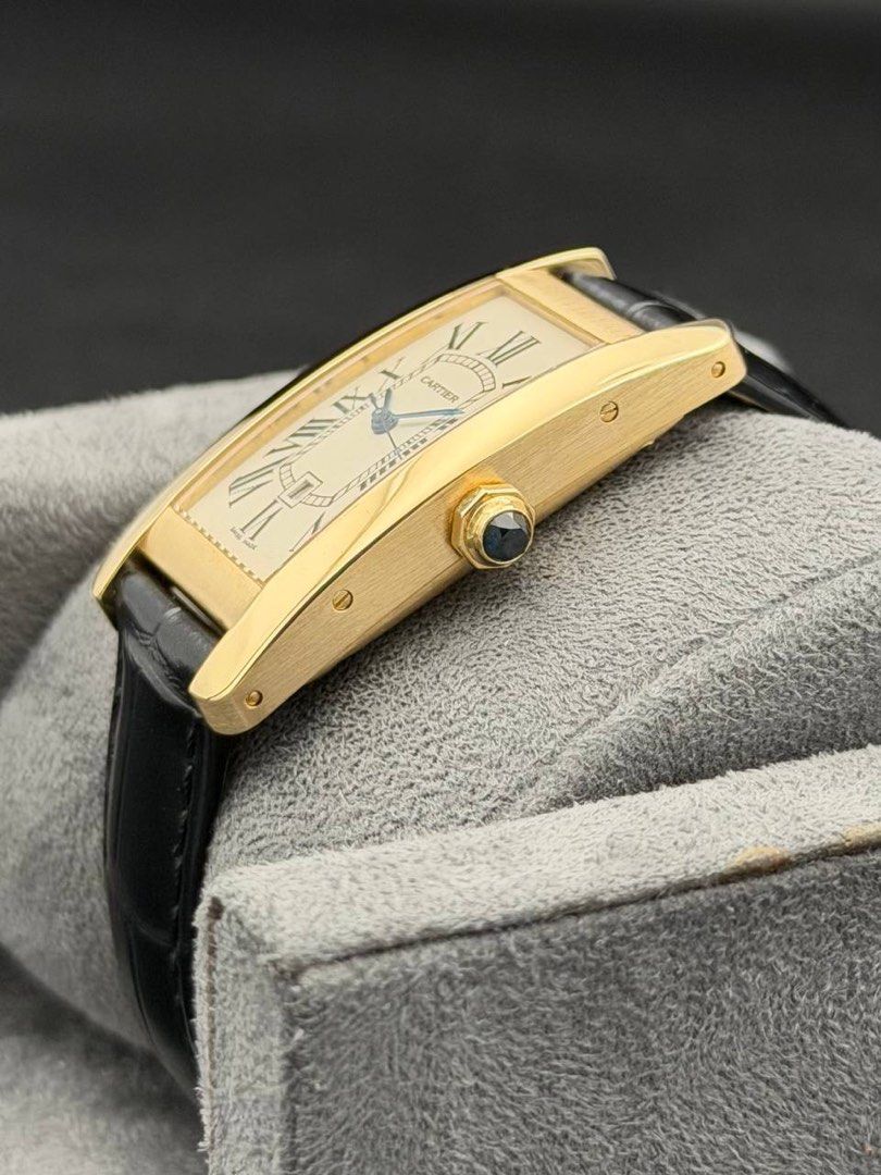 Cartier Tank Americaine Medium Automatic 18k Yellow Gold ref. 2483 FULL SET MINT CONDITION W2603556