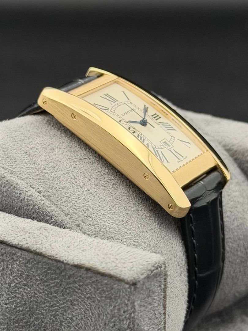 Cartier Tank Americaine Medium Automatic 18k Yellow Gold ref. 2483 FULL SET MINT CONDITION W2603556