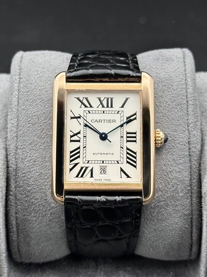 Cartier Tank Solo XL 18k Rose Gold Automatic Ref. W5200026 FULL SET Like New 3514