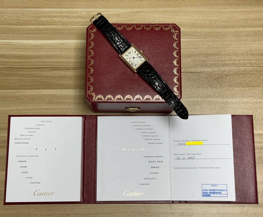 Cartier Tank Solo XL 18k Rose Gold Automatic Ref. W5200026 FULL SET Like New 3514