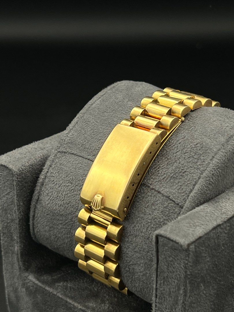 1803 36mm Rolex Daydate Linen Dial Yellow Gold with bracelet non quickset