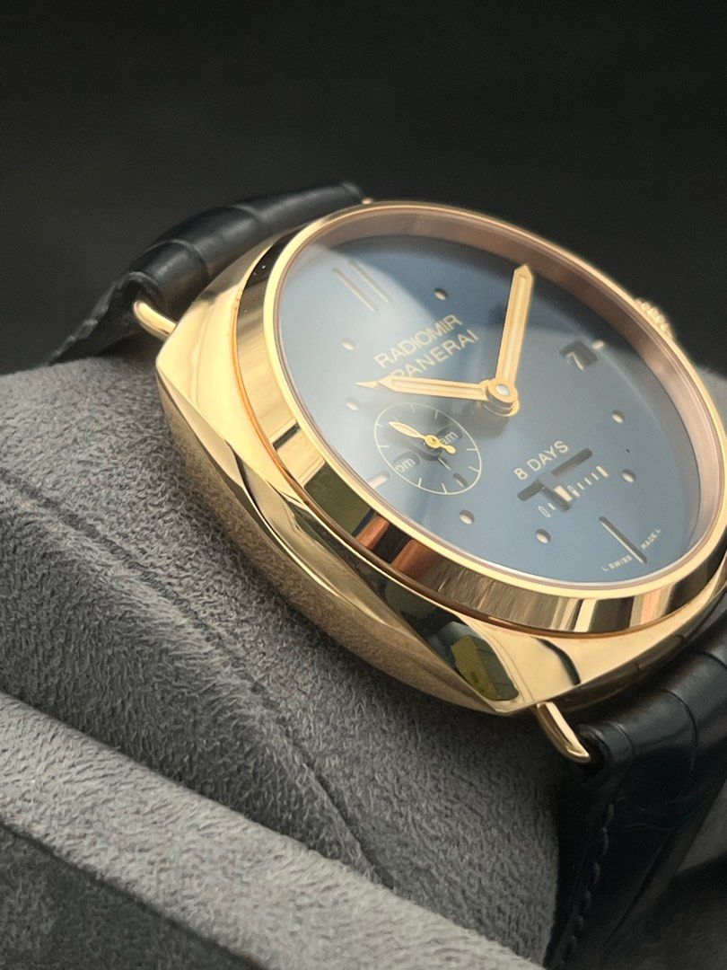 45mm PAM00538 Radiomir Rose Gold 8 Days GMT Oro Rosso Manual Wind Full Set