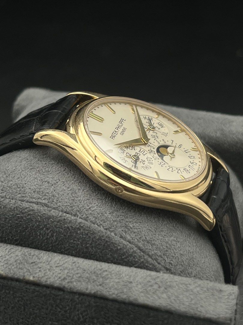 5140j Patek Philippe Grand Complication Perpetual Calendar Yellow Gold silver cream dial Like New