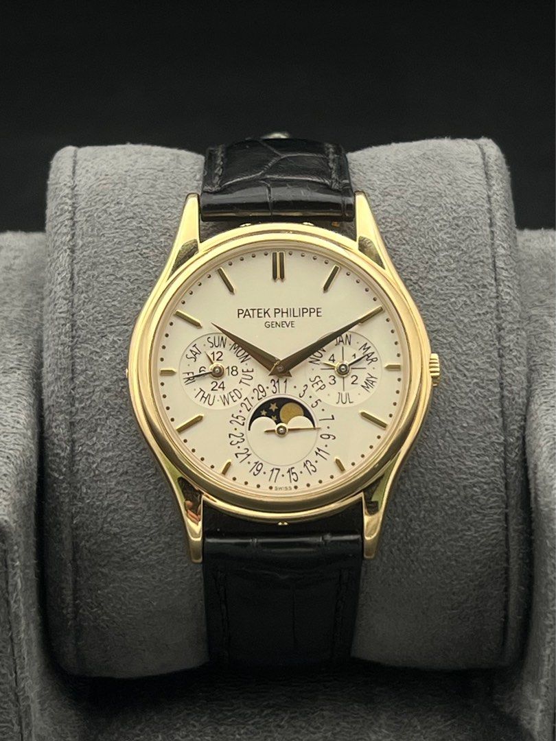 5140j Patek Philippe Grand Complication Perpetual Calendar Yellow Gold silver cream dial Like New