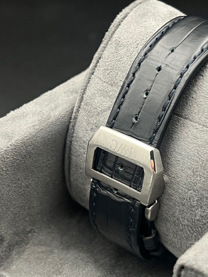 White Gold IW502121 IWC Flat Blue Dial Portugieser Portuguese Perpetual Calendar Hemisphere Moonphase