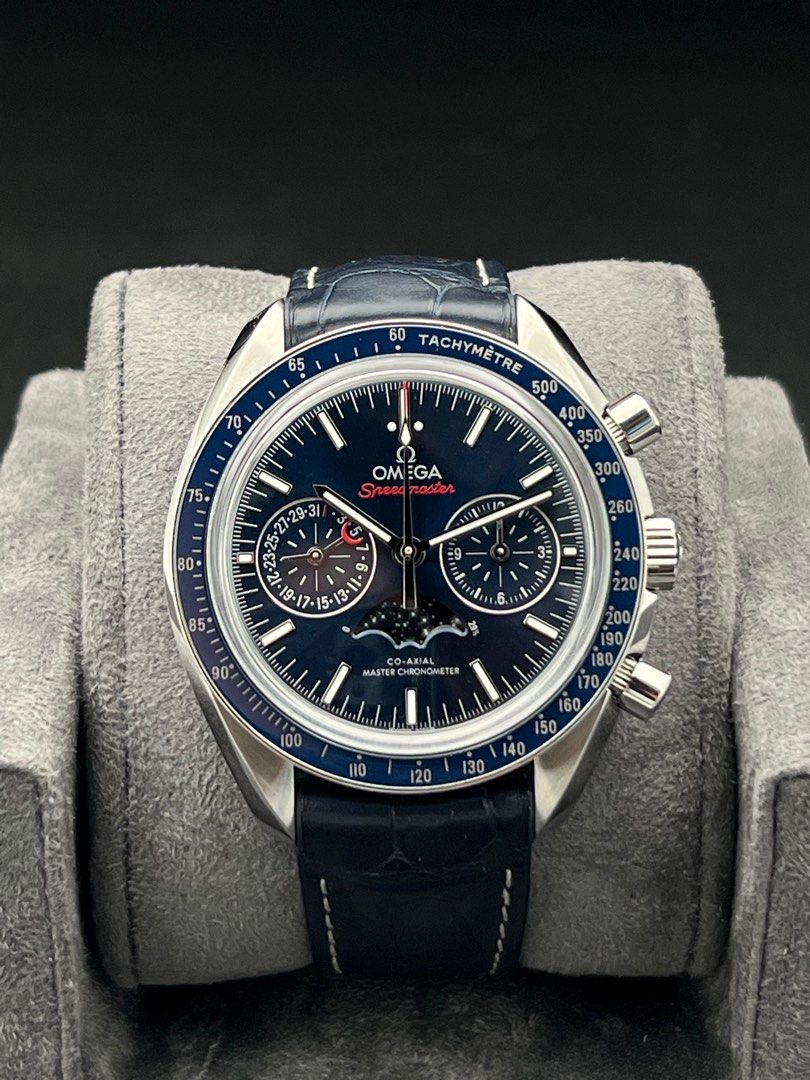 Omega Speedmaster Moonphase Blue 304.33.52.03.001 2017