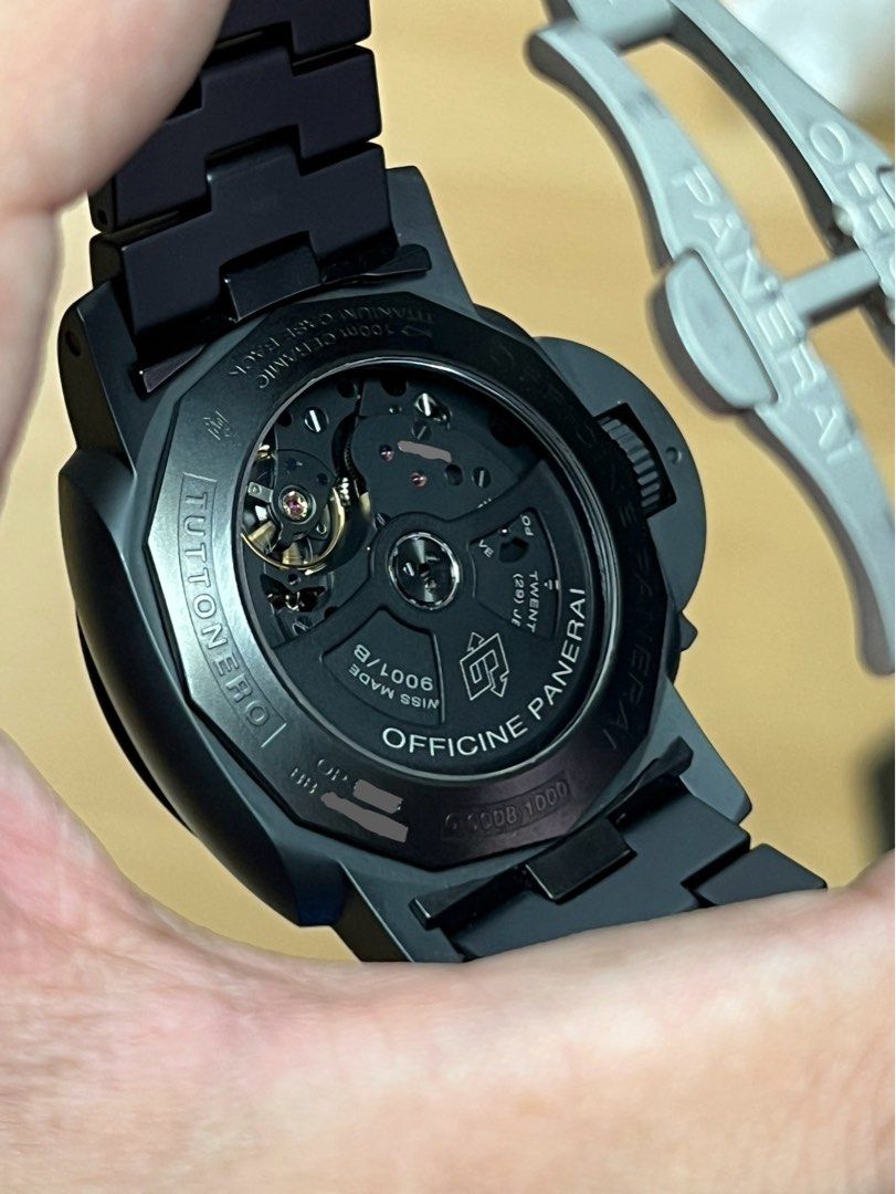 PAM00438 44mm Luminor Full Black Ceramic Bracelet 1950 Tuttonero GMT Automatic