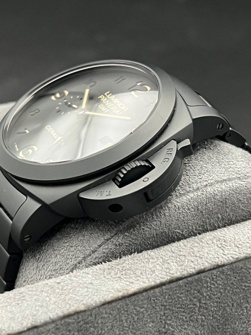 PAM00438 44mm Luminor Full Black Ceramic Bracelet 1950 Tuttonero GMT Automatic