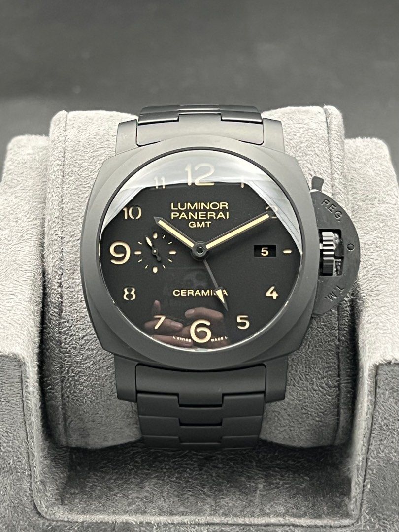 PAM00438 44mm Luminor Full Black Ceramic Bracelet 1950 Tuttonero GMT Automatic